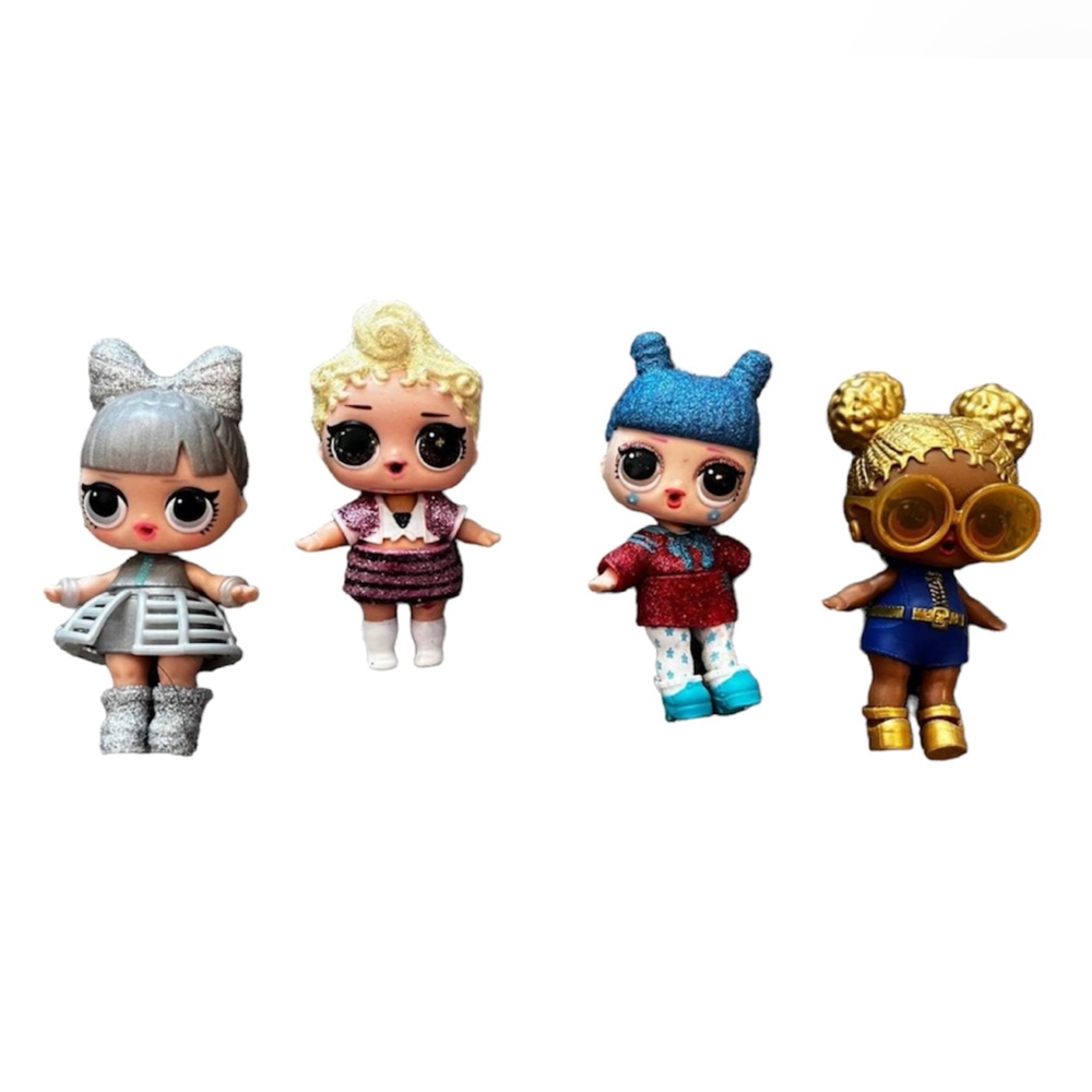 L.O.L. Surprise! Glitter Dolls Set - Silver, Gold, Blue, Red